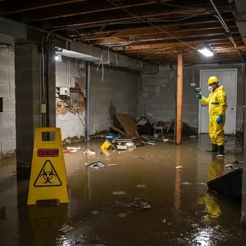 Flooded Basement Electrical Hazard in Fort Myers Beach, FL Property